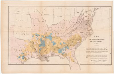 Map of the Cotton Kingdom by Frederick Law Olmsted
