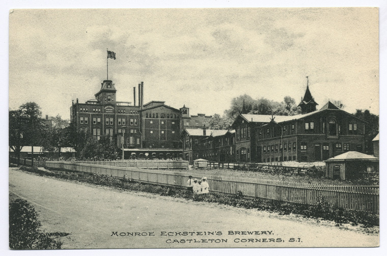 Monroe Eckstein’s Brewery, Castleton Corners, S.I., 1900s, New York Public Library